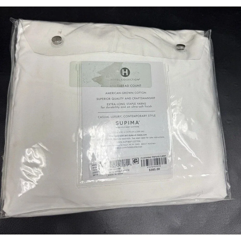 Hotel Collection 680 Thread Count Supima Cotton King Duvet Cover
